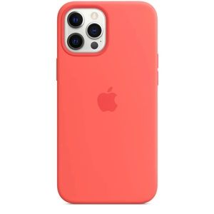 iPhone 12 Pro Max Silicone Apple Case- Pink Citrus
